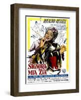 Auntie Mame, (AKA La Signora Mia Zia), Italian Poster Art, Rosalind Russell, 1958-null-Framed Art Print