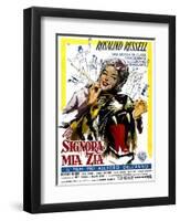 Auntie Mame, (AKA La Signora Mia Zia), Italian Poster Art, Rosalind Russell, 1958-null-Framed Art Print