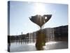 Aura River, Whale's Fin Fountain, Turku, Western Finland, Finland, Scandinavia, Europe-null-Stretched Canvas