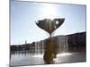 Aura River, Whale's Fin Fountain, Turku, Western Finland, Finland, Scandinavia, Europe-null-Mounted Photographic Print