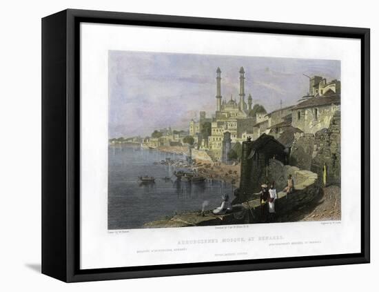 Aurangzeb's Mosque at Benares, India, 19th Century-W Cook-Framed Stretched Canvas
