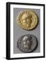 Aureus and Denarius of Nero Bearing Images of Emperor, Roman Coins AD-null-Framed Giclee Print