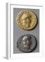 Aureus and Denarius of Nero Bearing Images of Emperor, Roman Coins AD-null-Framed Giclee Print