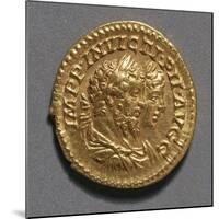 Aureus of Septimius Severus and Caracalla Bearing Images of Emperors, Ca 208, Recto, Roman Coins-null-Mounted Giclee Print