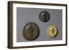 Aureus, Quinary, Sestertius in Gold, Silver and Bronze from Time of Emperor Trajan, Roman Coins-null-Framed Giclee Print