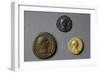 Aureus, Quinary, Sestertius in Gold, Silver and Bronze from Time of Emperor Trajan, Roman Coins-null-Framed Giclee Print