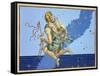 Auriga, the Constellation of the Northern Hemisphere, from "Uranometria"-Johann Bayer-Framed Stretched Canvas