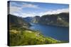 Aurlandsvangen Overview, Aurlands Fjord, Sogn Og Fjordane, Norway, Scandinavia, Europe-Doug Pearson-Stretched Canvas