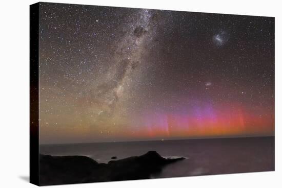 Aurora Australis And Milky Way-Alex Cherney-Stretched Canvas