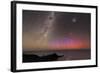 Aurora Australis And Milky Way-Alex Cherney-Framed Premium Photographic Print
