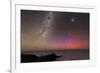 Aurora Australis And Milky Way-Alex Cherney-Framed Photographic Print