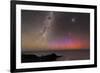 Aurora Australis And Milky Way-Alex Cherney-Framed Photographic Print