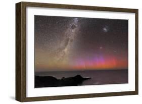 Aurora Australis And Milky Way-Alex Cherney-Framed Photographic Print