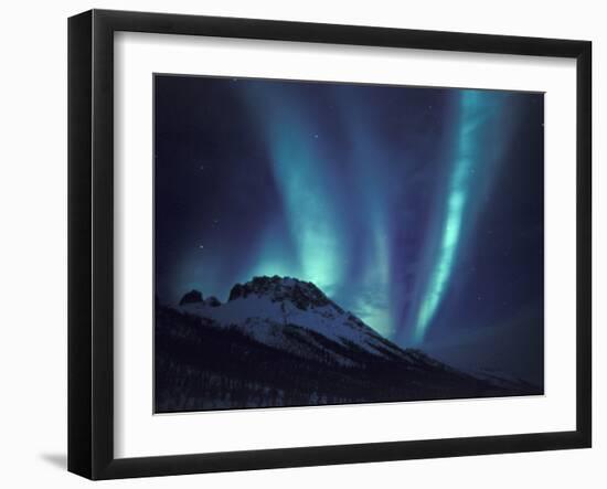 Aurora Borealis Above the Brooks Range, Gates of the Arctic National Park, Alaska, USA-Hugh Rose-Framed Premium Photographic Print