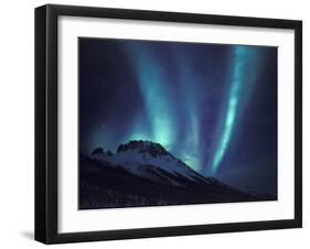 Aurora Borealis Above the Brooks Range, Gates of the Arctic National Park, Alaska, USA-Hugh Rose-Framed Premium Photographic Print