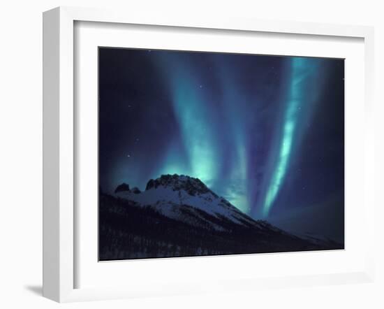 Aurora Borealis Above the Brooks Range, Gates of the Arctic National Park, Alaska, USA-Hugh Rose-Framed Premium Photographic Print