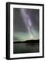 Aurora Borealis and Milky Way Above Fish Lake, Yukon, Canada-null-Framed Photographic Print