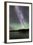 Aurora Borealis and Milky Way Above Fish Lake, Yukon, Canada-null-Framed Photographic Print