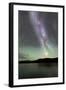 Aurora Borealis and Milky Way Above Fish Lake, Yukon, Canada-null-Framed Photographic Print