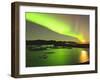 Aurora Borealis and Moon over Icebergs, Jokulsarlon and Breidamerkurjokull, Iceland-Tom Norring-Framed Premium Photographic Print