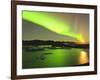 Aurora Borealis and Moon over Icebergs, Jokulsarlon and Breidamerkurjokull, Iceland-Tom Norring-Framed Photographic Print