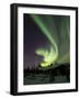 Aurora Borealis And the Big Dipper Above a Log Cabin at Whitehorse, Yukon, Canada-Stocktrek Images-Framed Photographic Print