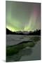 Aurora Borealis, Annie Lake, Yukon, Canada-null-Mounted Photographic Print