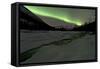 Aurora Borealis, Annie Lake, Yukon, Canada-null-Framed Stretched Canvas