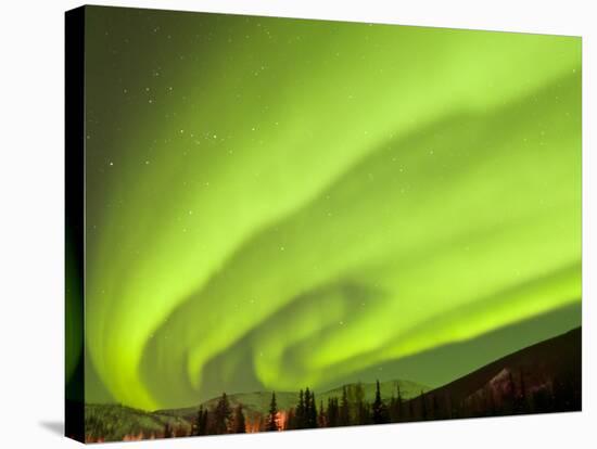 Aurora Borealis, Chena Hot Springs Lodge, Fairbanks, Alaska, USA-Cathy & Gordon Illg-Stretched Canvas