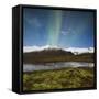 Aurora Borealis, Hafrafell, Skaftafell, South Iceland, Iceland-Rainer Mirau-Framed Stretched Canvas