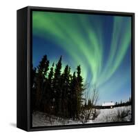 Aurora Borealis In Alaska-Chris Madeley-Framed Stretched Canvas