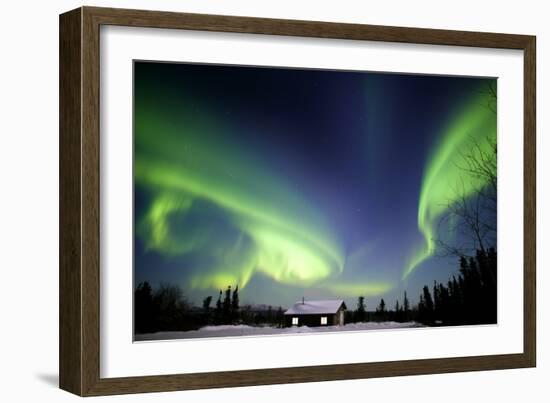 Aurora Borealis In Alaska-Chris Madeley-Framed Photographic Print