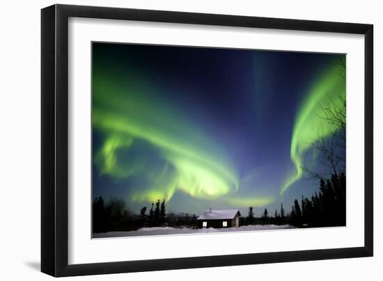 Aurora Borealis In Alaska-Chris Madeley-Framed Photographic Print