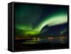 Aurora Borealis in the Sky, Alftanes, Reykjavik, Iceland-null-Framed Stretched Canvas