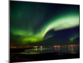 Aurora Borealis in the Sky, Alftanes, Reykjavik, Iceland-null-Mounted Photographic Print