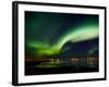 Aurora Borealis in the Sky, Alftanes, Reykjavik, Iceland-null-Framed Photographic Print