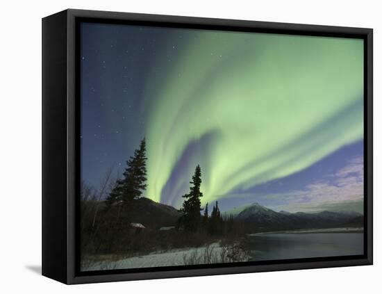 Aurora Borealis, Koyukuk River, Alaska, USA-Hugh Rose-Framed Stretched Canvas