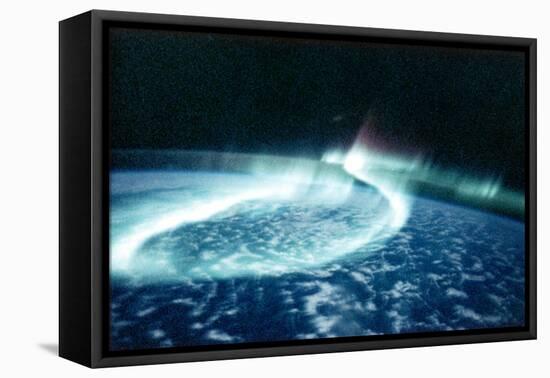 Aurora Borealis (Northern Light) Viewed from Space-null-Framed Stretched Canvas