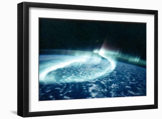 Aurora Borealis (Northern Light) Viewed from Space-null-Framed Premium Photographic Print