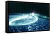 Aurora Borealis (Northern Light) Viewed from Space-null-Framed Stretched Canvas