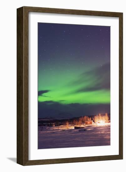 Aurora Borealis (Northern Lights), Abisko, Lapland, Arctic Circle, Sweden, Scandinavia, Europe-Christian Kober-Framed Photographic Print