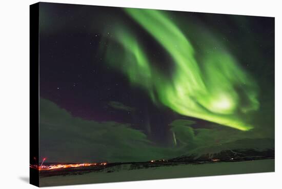 Aurora Borealis (Northern Lights), Abisko, Lapland, Arctic Circle, Sweden, Scandinavia, Europe-Christian Kober-Stretched Canvas