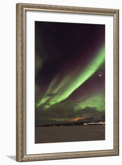 Aurora Borealis (Northern Lights), Abisko, Lapland, Arctic Circle, Sweden, Scandinavia, Europe-Christian Kober-Framed Photographic Print