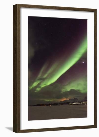 Aurora Borealis (Northern Lights), Abisko, Lapland, Arctic Circle, Sweden, Scandinavia, Europe-Christian Kober-Framed Photographic Print