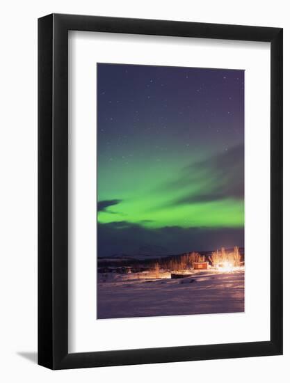 Aurora Borealis (Northern Lights), Abisko, Lapland, Arctic Circle, Sweden, Scandinavia, Europe-Christian Kober-Framed Photographic Print