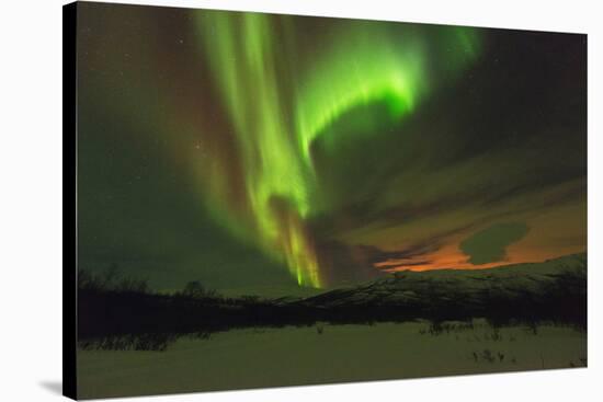 Aurora Borealis (Northern Lights) on Kungsleden (Kings Trail)-Christian Kober-Stretched Canvas