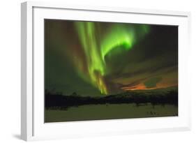 Aurora Borealis (Northern Lights) on Kungsleden (Kings Trail)-Christian Kober-Framed Photographic Print