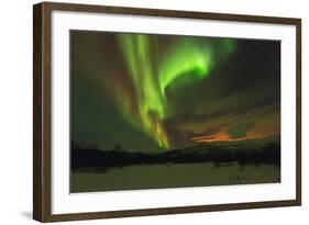 Aurora Borealis (Northern Lights) on Kungsleden (Kings Trail)-Christian Kober-Framed Photographic Print