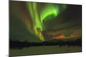 Aurora Borealis (Northern Lights) on Kungsleden (Kings Trail)-Christian Kober-Mounted Photographic Print