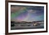 Aurora borealis (Northern Lights) over Jokulsarlon Glacial Lagoon, Iceland, Polar Regions-Miles Ertman-Framed Photographic Print